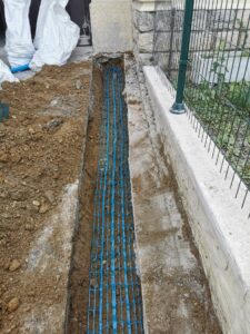 Changement réseaux eaux potable tuyaux PE NF