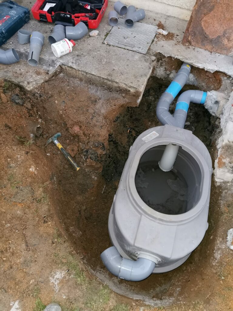 Instalation bac à graisse Installation bac à graisse