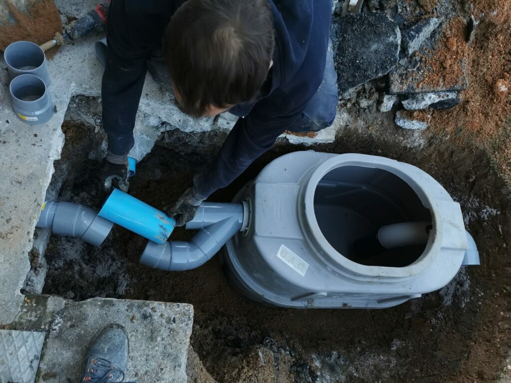 Installation bac à graisse