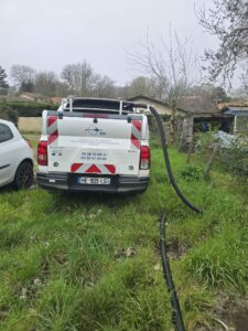 pompage bac à graisse avec camion haute pression