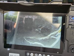 inspection caméra pour une canalisation bouché par des racines