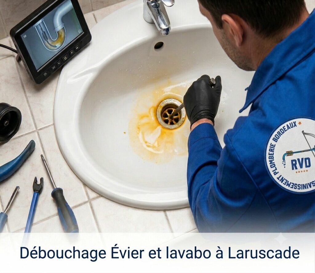 Débouchage évier et lavabo à Laruscade Débouchage évier et lavabo à Laruscade