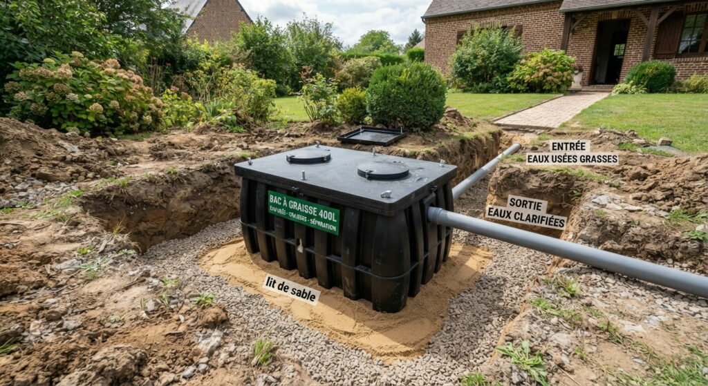 Installation Bac à graisse à Mios Installation Bac à graisse à Mios