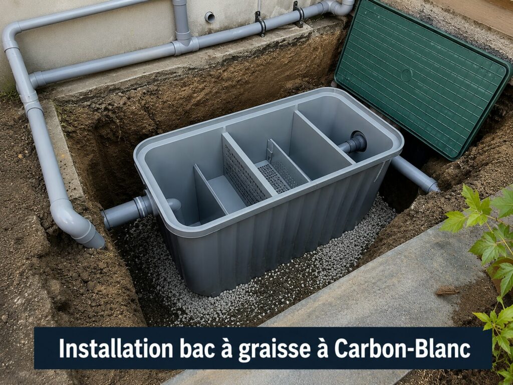 Installation bac à graisse à Carbon-Blanc Installation bac à graisse à Carbon-Blanc