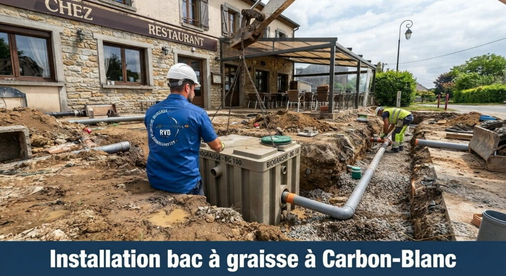 Installation bac à graisse à Carbon-Blanc (2) Installation bac à graisse à Carbon-Blanc