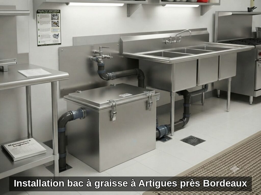 Installation bac à graisse dans un restaurant à Artigues près Bordeaux Installation bac à graisse dans un restaurant à Artigues près Bordeaux