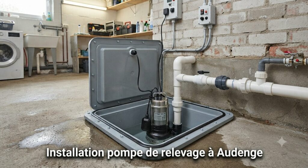 Installation pompe de relevage à Audenge (2) Installation pompe de relevage à Audenge
