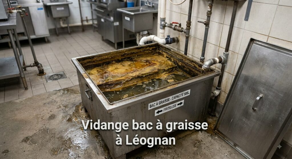 Bac à graisse avant vidange à Léognan Bac à graisse avant vidange à Léognan