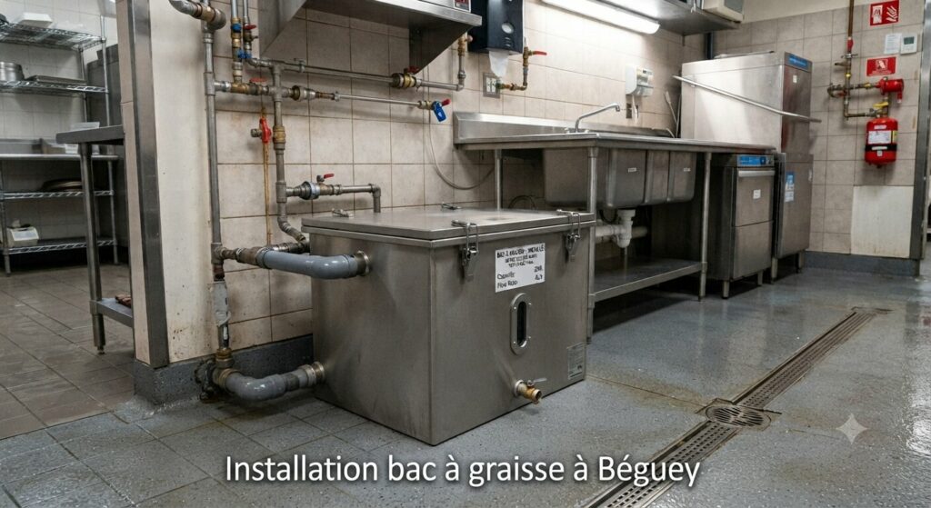 Installation bac à graisse à Béguey (1) Installation bac à graisse à Béguey
