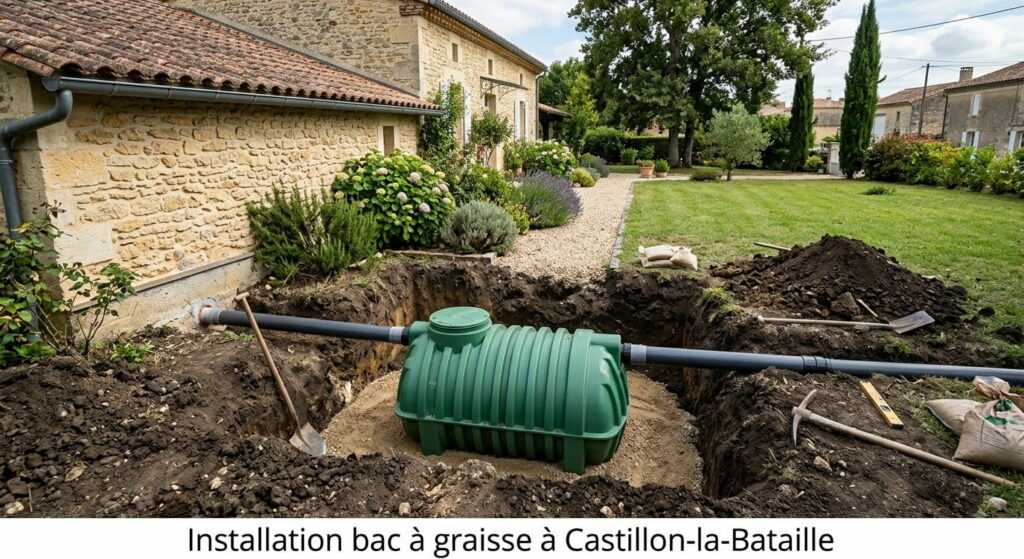 Installation bac à graisse à Castillon-la-Bataille (1) (1) Installation bac à graisse à Castillon-la-Bataille