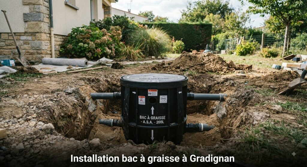 Installation bac à graisse à Gradignan (2) Installation bac à graisse à Gradignan