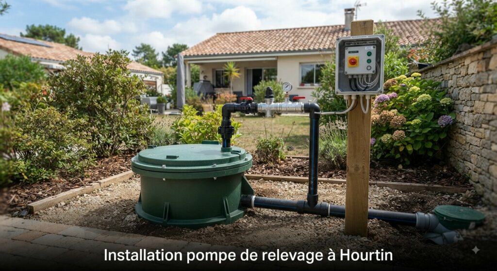 Pompe de relevage installé à Hourtin Pompe de relevage installé à Hourtin